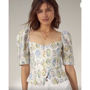 Aritzia Wilfred puffed sleeve blouse